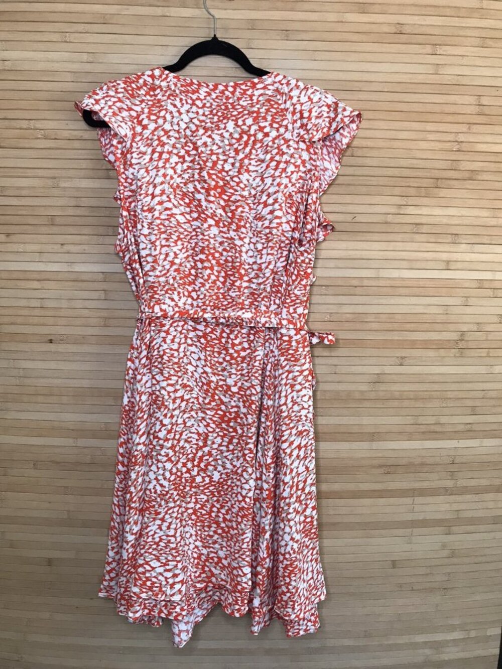 Free People Orange French Quarter Wrap Mini Dress Size L Large excellent - Picture 9 of 9